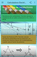 Calculadora de Electricidad capture d'écran 2