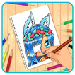 How to draw Gacha step by step icon
