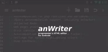 anWriter HTML editor