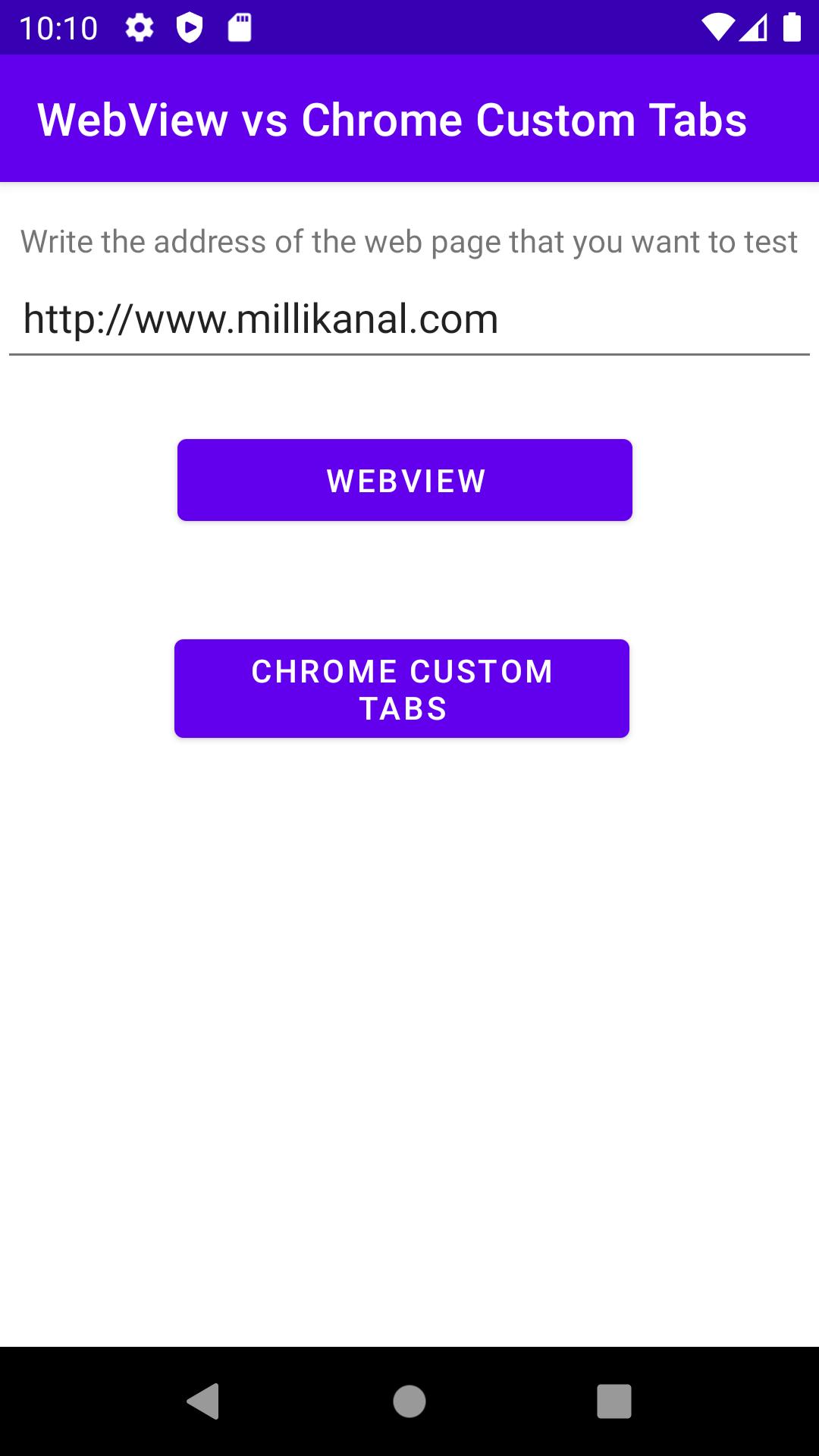 Chrome custom tabs