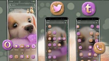 Cute Puppy Launcher Theme ảnh chụp màn hình 1
