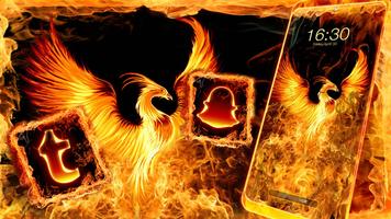 Fire Phoenix Launcher Theme ảnh chụp màn hình 1