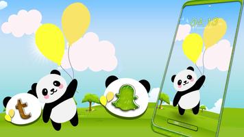 Panda Balloon Launcher Theme ảnh chụp màn hình 1