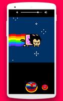 Botão para o meme do gato de nyan imagem de tela 3