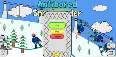Antibored Snowboarder Affiche