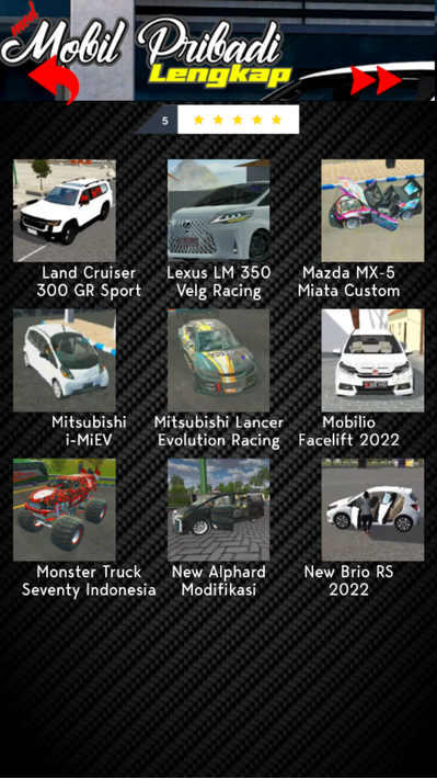 Mod Mobil Pribadi Lengkap screenshot 3