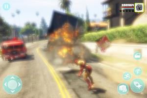 Iron Hero Robot Crime City 3D imagem de tela 1