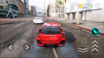 Civic City Driving: Honda Car poster