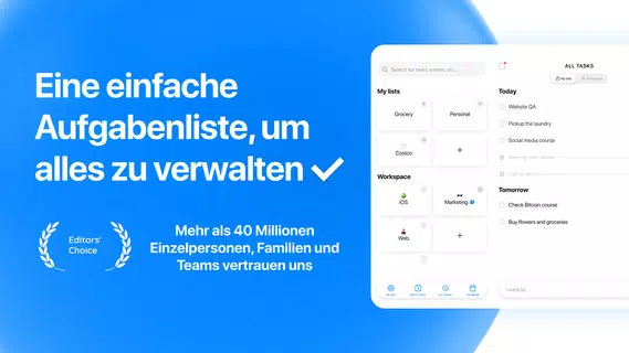 Any.do - Aufgaben + Kalender