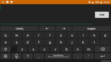 Sardinian for AnySoftKeyboard تصوير الشاشة 1