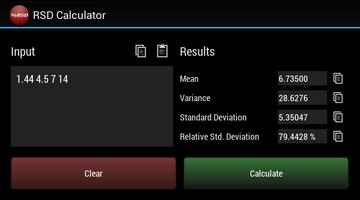 RSD Calculator imagem de tela 1