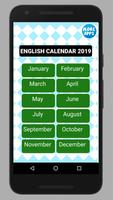English Calendar 2019 - Calender 2019 📅 Free New capture d'écran 3
