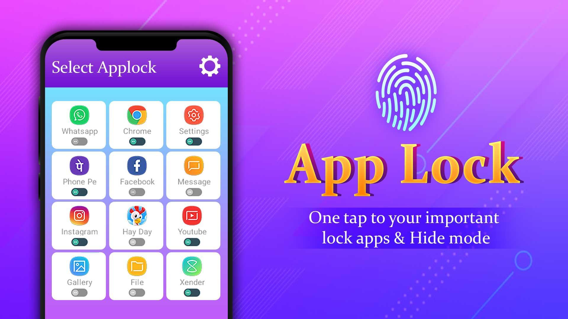 App Lock Master Fingerprint Pin Pattern Lock For Android
