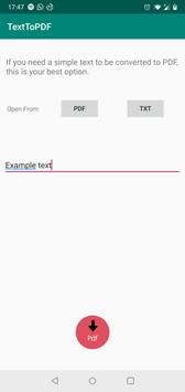 Simple Text to PDF screenshot 1