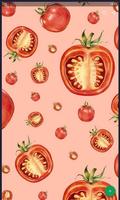 Papier peint à motif de tomate Affiche