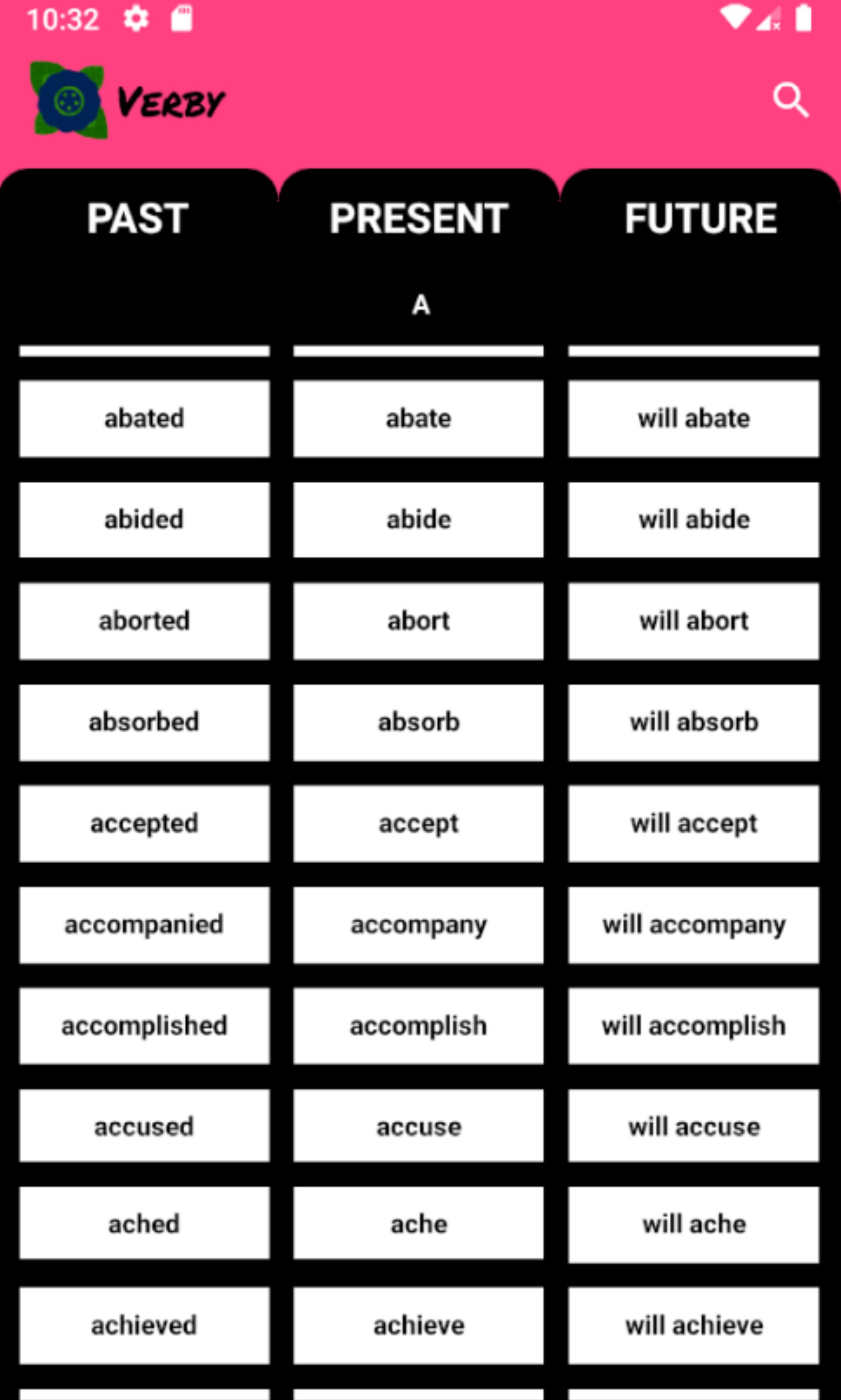Verby Free 22 English Verb Tenses Dictionary For Android Apk Download