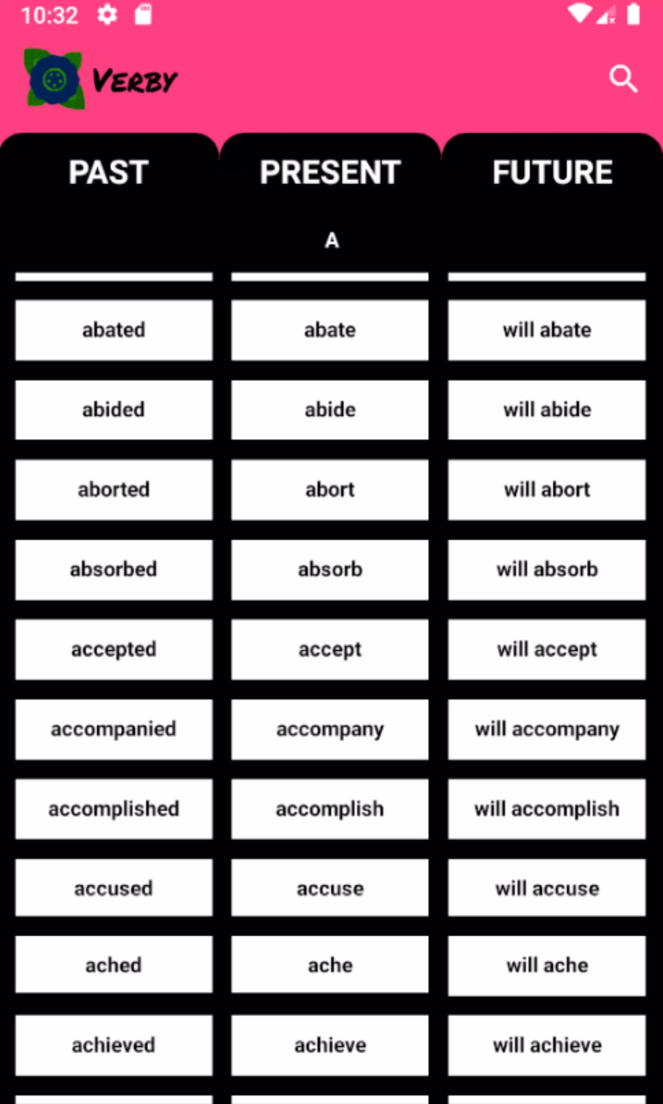 Verby Free 22 English Verb Tenses Dictionary Pour Android Telechargez L Apk