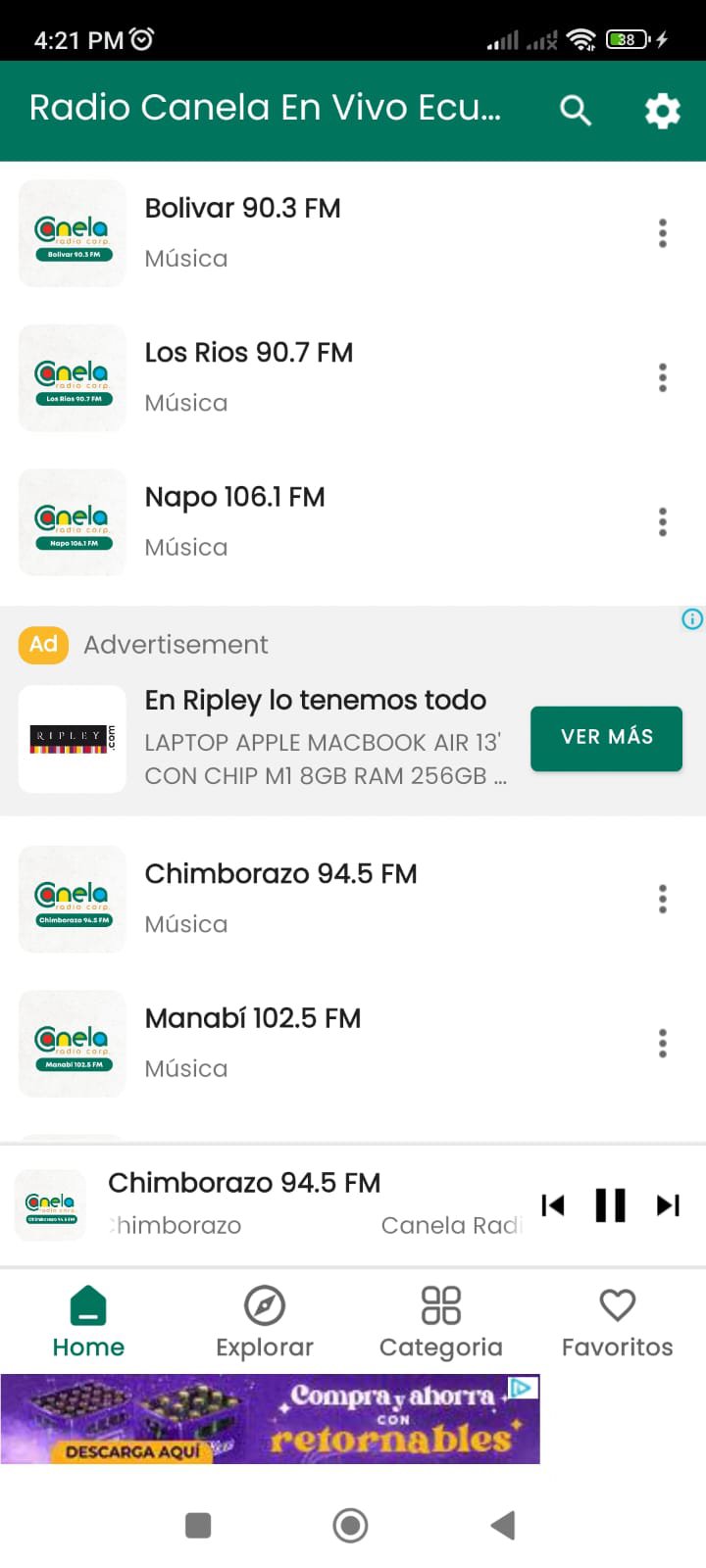 Radio Canela En Vivo Ecuador APK für Android herunterladen