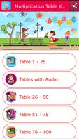 برنامه‌نما Multiplication Table Kids Math عکس از صفحه