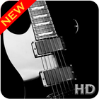 Fond d'écran guitare noire HD icône