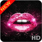 Fond d'écran noir Girly HD icône