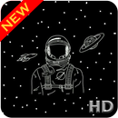 Espace noir fond d'écran HD APK