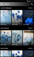 پوستر Blue Flower Wallpaper