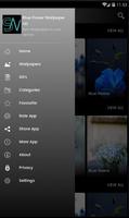 برنامه‌نما Blue Flower Wallpaper عکس از صفحه