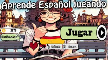 Aprende español jugando poster