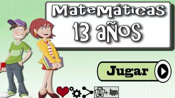 Matemáticas 13 años الملصق