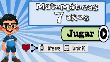 Matemáticas 7 años الملصق