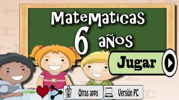 Matemáticas 6 años पोस्टर