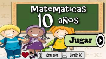 Matemáticas 10 años Affiche