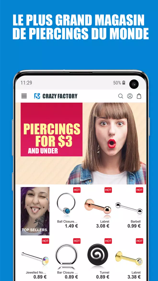 Crazy Factory Piercings APK pour Android Télécharger