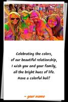Holi Greetings with Name Affiche
