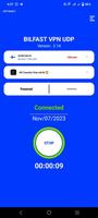 برنامه‌نما Bilfast vpn UDP عکس از صفحه