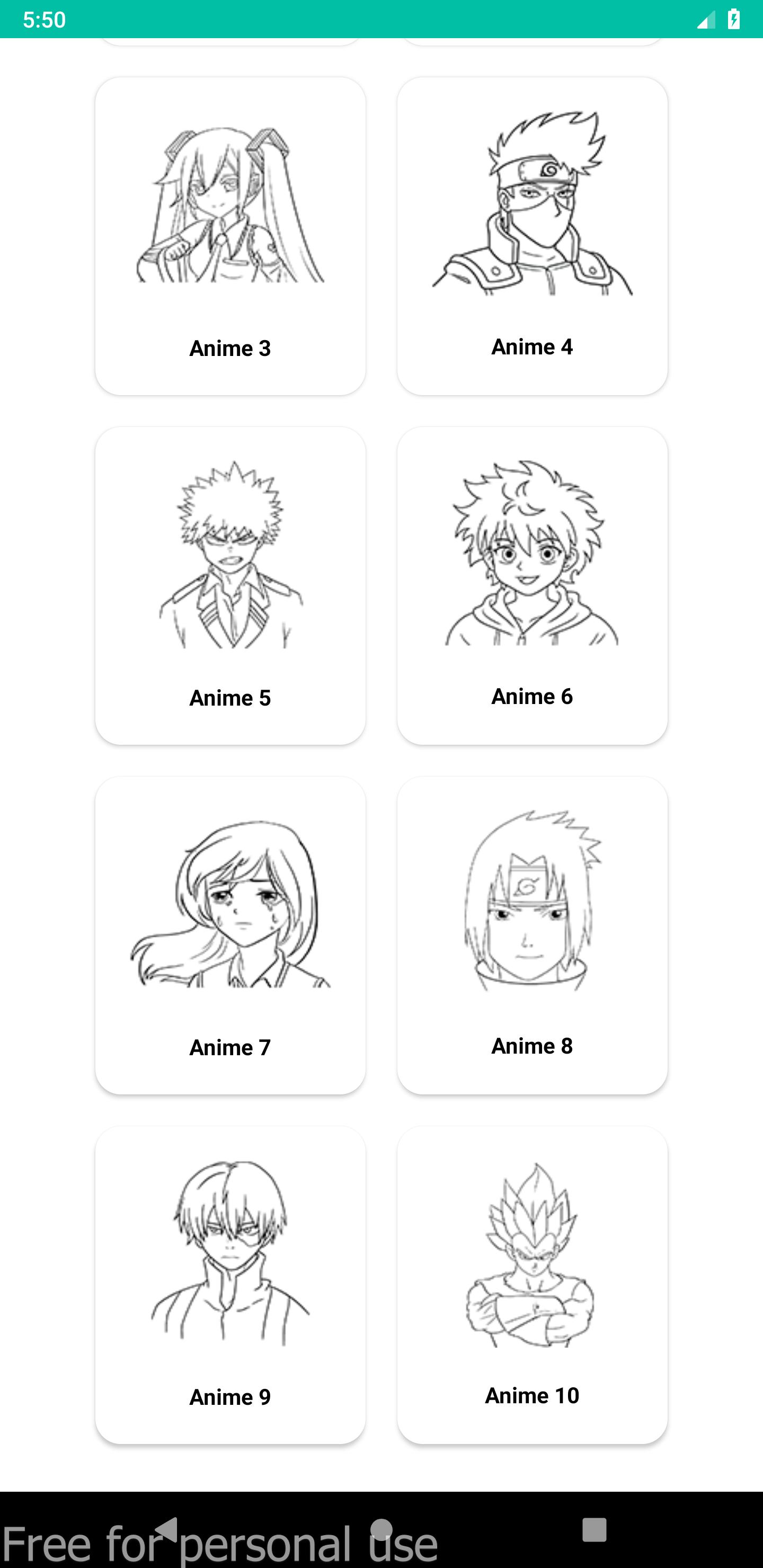 Android için Anime çiz APK İndir En Son Sürüm