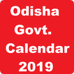 Odisha Govt Calendar 2019