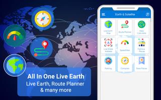 Live Earth & Satellite - Earth map & Satellite map poster