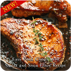 Easy Pork Chops with Sweet and Sour Glaze Recipe icône