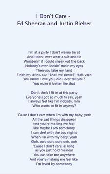 I Don T Care Ed Sheeran Justin Bieber Lyrics安卓下載 安卓版apk 免費下載