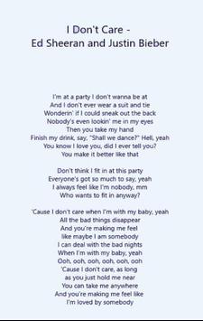 I Don T Care Ed Sheeran Justin Bieber Lyrics安卓下載 安卓版apk 免費下載