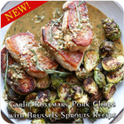 Garlic Rosemary Pork Chops Brussels Sprouts Recipe icône