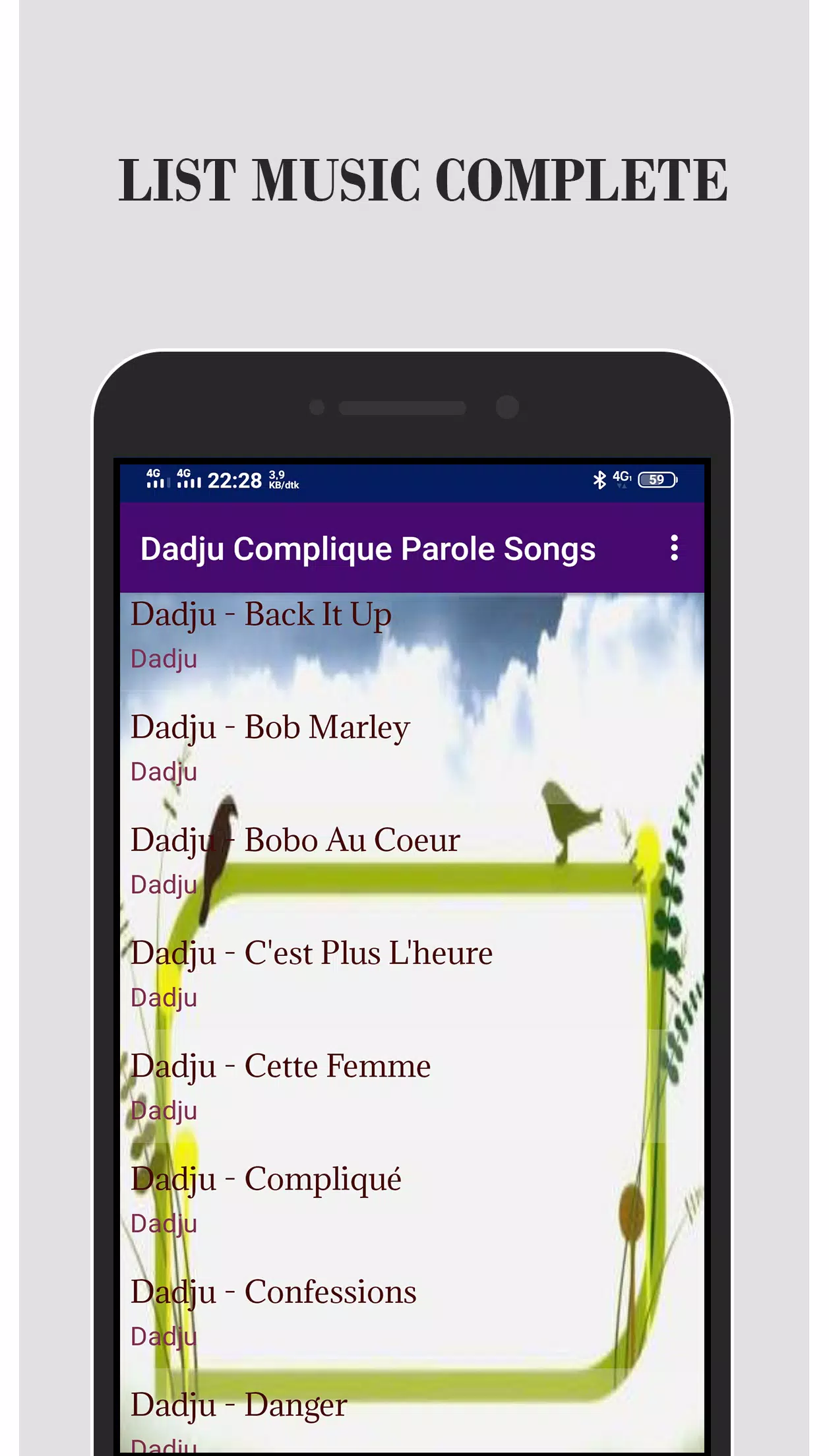 Dadju Compliqué Parole Chansons APK pour Android Télécharger