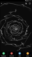 Monochrome Flower Pattern Wallpaper HD screenshot 3