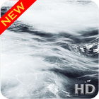 Monochrome Ocean Wave Wallpaper HD آئیکن