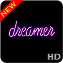 أحادية اللون نيون كلمة خلفيات HD APK