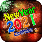 New Year Card Maker 2021 icône