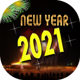 New Year 2021 Greeting Cards आइकन