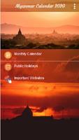 Myanmar Calendar 2020 โปสเตอร์